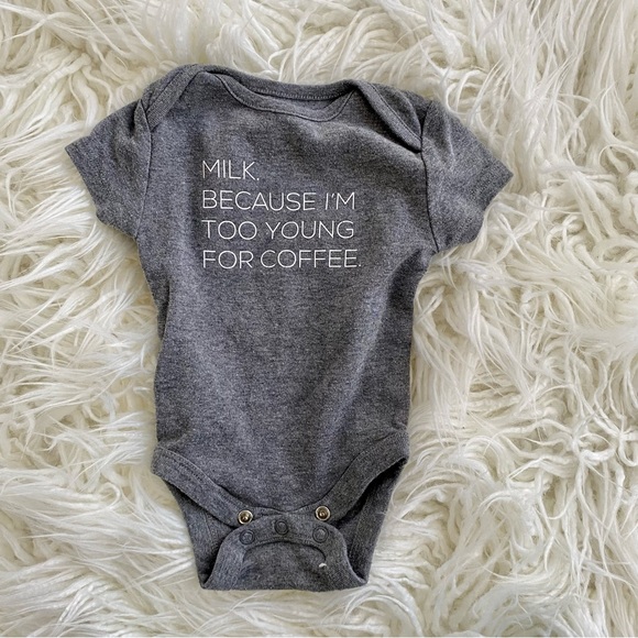 jumping beans Other - Jumping Beans Kohl’s Baby Coffee Short Sleeve Onesie Bodysuit Size N